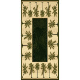 Oasis Palm Design Black Novelty Rug
