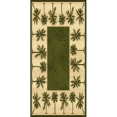 Oasis Palm Design Green Novelty Rug