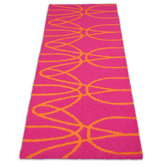 Just for Kids Orange/Pink Ribbon Kids Rug