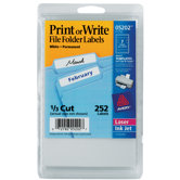 File Folder Label in White