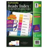EcoFriendly Ready Index Table of Contents Dividers