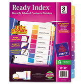 Ready Index Contemporary Table of Contents Dividers in Multi