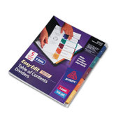 Ready Index Easy Edit Multicolor Table of Contents Dividers