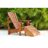Signature Teak Adirondack Chair and Ottoman