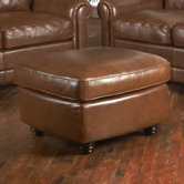 Andrew Leather Cocktail Ottoman