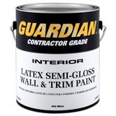 1 Gallon Semi-Gloss White Contractor Grade Interior Latex Wall & C