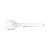 Heavy medium weight Polystyrene Soup Spoons in White