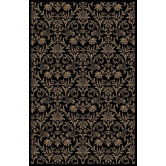 Gem Damask Black Rug