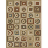 Tribeca Rounds & Squares Tone/Tone Rug