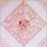 Vinyl Machine Pink Flower Floor Tile (Set of 45)