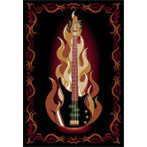 Metro Beat Black Novelty Rug