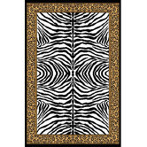 Zone Ebony Zebra/Leopard Print Rug