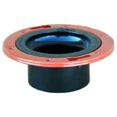4" x 3" ABS-DWV Closet Flange with Adjustable Metal Ring