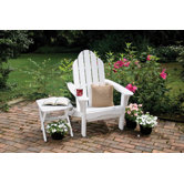 Cottage Classic Adirondack Chair with Side Table