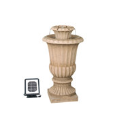 Solar Water 2 Tiered Urn Fountain