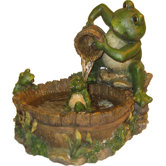 Mother Frog Bathing Family Fountain