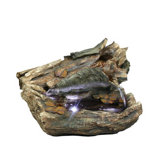 Log Fiberglass Fountain