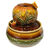 Ball with Butterfly Ceramic Tabletop Fountain