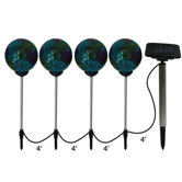 Solar Glass Stake with white Led Lights in Multi Color