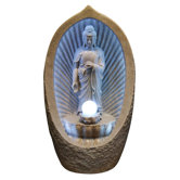 Buddha Statue with Moving Ball