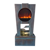 Ultra Fire Fiberglass Cascading Fountain with LED Light