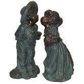 Boy and Girl Kissing Statue