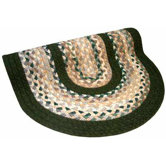 Minuteman Green & Beige Plaid Mix with Olive Green Solids Multi Rug