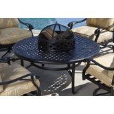 Weave Coffee Table with Firepit