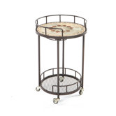 Notre Dame Mosaic Outdoor Serving Cart