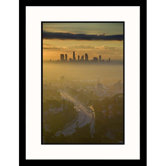 Dawn Downtown LA Hollywood Framed Photograph - Walter Bibikow