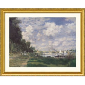 Bassin at Argenteuil, 1874 Gold Framed Print - Claude Monet