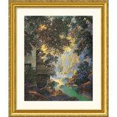 Old Oak Glen Gold Framed Print - Maxfield Parrish