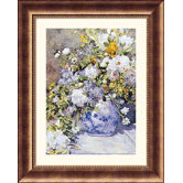 Vase de Fleur Bronze Framed Print - Pierre Auguste Renoir