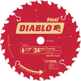 6-1/2" 24T Diablo� Circular Saw Framing Blade D0624A