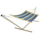 Large Quilted Fabric Hammock with Stand
