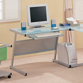 Reedville Frosted Glass Computer Desk