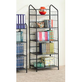 Sherwood Five Tier Bookcase in Black