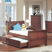 Louis Philippe Sleigh Bed in Cherry