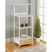 Gilbert Kitchen Cart with Wood Top