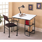 Pinehurst Desk with Lamp and Chair