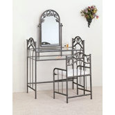 Cave Creek Vanity Set with Stool in Nickel Bronze