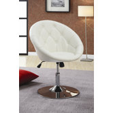 Hebron Swivel Chair in White