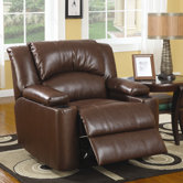 Plains Leather Chaise  Recliner