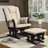 Poth Microfiber Glider and Ottoman