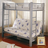 Eddyville Twin over Full Low Loft Bed with Built-In Ladder