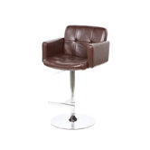 Colorado City 29" Tufted Vinyl Barstool with Footrest in Brown