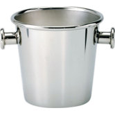 Ice Bucket with Handles in Matte Stainless Steel
