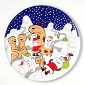 Figure The Hug Plate Panettone Serving Plate by LPWK, Massimo Giacon and Marcello Jori