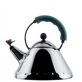 9093 Miniature Kettle with Bird Whistle by Michael Graves