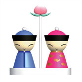 Mr. and Mrs. Chin Salt and Pepper Set by Stefano Giovannoni